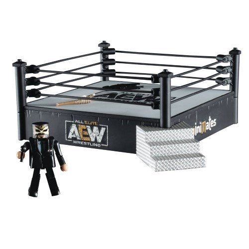 AEW Minimates Deluxe Wrestling Ring Playset with Excalibur - by Diamond Select
