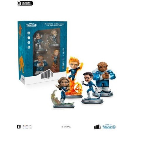 Iron Studios Fantastic Four Metallic First Steps 4 Pack MiniCo. Vinyl Figure (AE Exclusive) - by Iron Studios