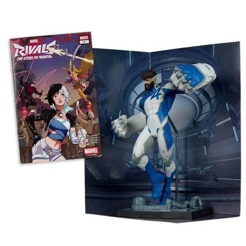Marvel Rivals Mr. Fantastic 1:6 Scale Posed Figure with Scene and Comic