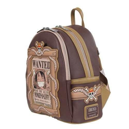 Loungefly One Piece Wanted Dead or Alive Monkey D. Luffy Mini-Backpack - Entertainment Earth Exclusive