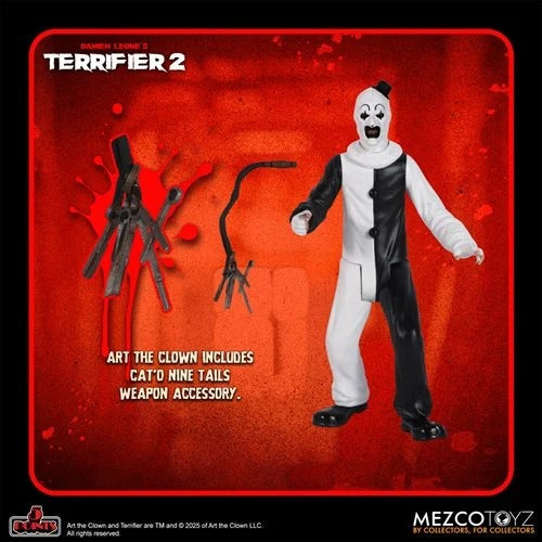 Mezco Toyz Terrifier 2 - 5 Points Action Figures - Art the Clown  or Little Pale Girl
