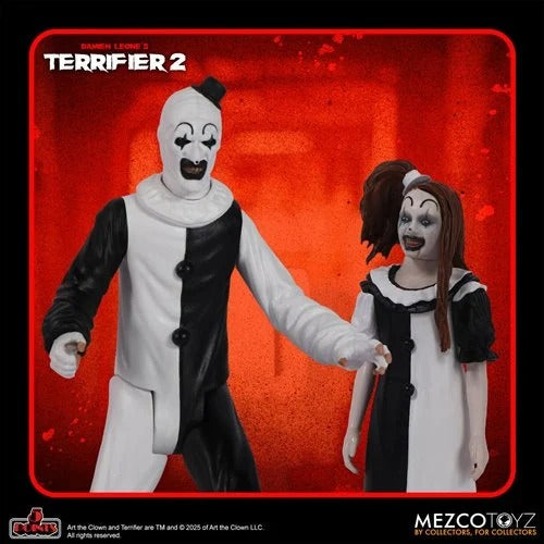 Mezco Toyz Terrifier 2 - 5 Points Action Figures - Art the Clown  or Little Pale Girl