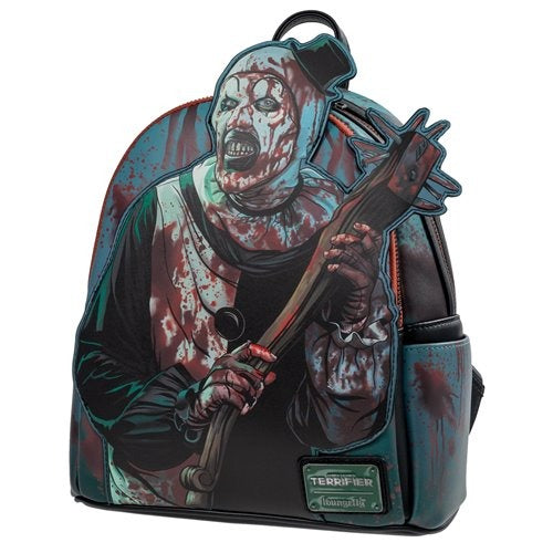 Loungefly Terrifier Art the Clown Blood Splatter Glow-in-the-Dark Mini-Backpack - Entertainment Earth Exclusive