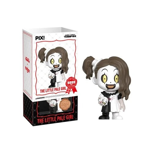 ThrillJoy Pix! Terrifier The Little Pale Girl with Art the Clown Head Vinyl Figure