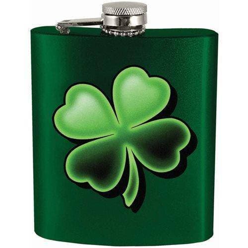 4-Leaf Clover 7oz. Hip Flask - by Spoontiques | Buy at ToyShnip