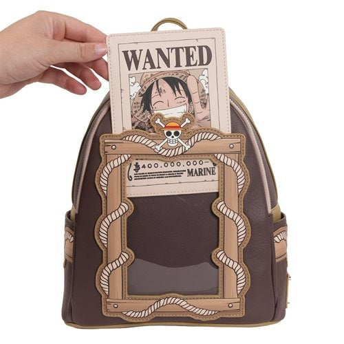 Loungefly One Piece Wanted Dead or Alive Monkey D. Luffy Mini-Backpack - Entertainment Earth Exclusive