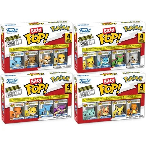 Funko Bitty Pop! Pokemon Mini-Figure 4-Pack - Select Figure(s)