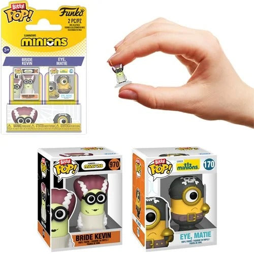 Funko Pop! Bitty Minions Bride Kevin and Eye Matie Mini-Figure 2-Pack