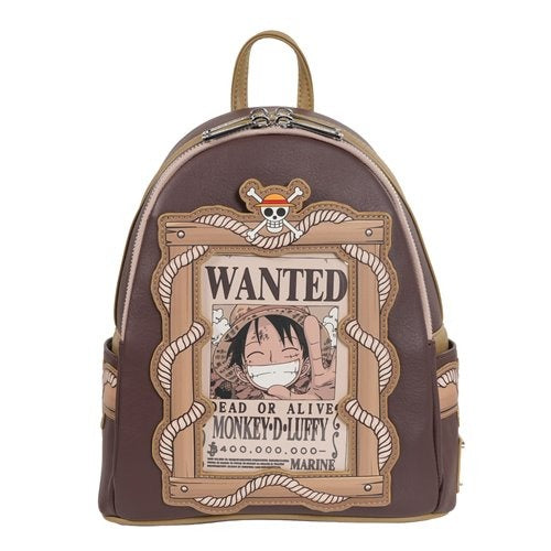 Loungefly One Piece Wanted Dead or Alive Monkey D. Luffy Mini-Backpack - Entertainment Earth Exclusive