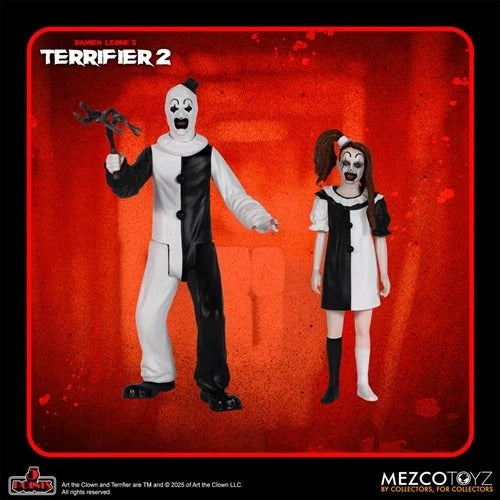 Mezco Toyz Terrifier 2 - 5 Points Action Figures - Art the Clown  or Little Pale Girl