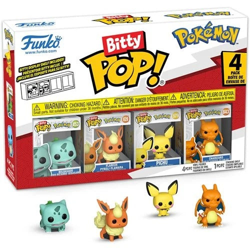 Funko Bitty Pop! Pokemon Mini-Figure 4-Pack - Select Figure(s)