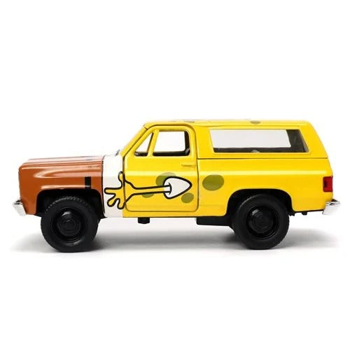 Hollywood Rides 1980 Chevy Blazer K5 1:32 Die-Cast Metal Vehicle with SpongeBob SquarePants Nano Figure