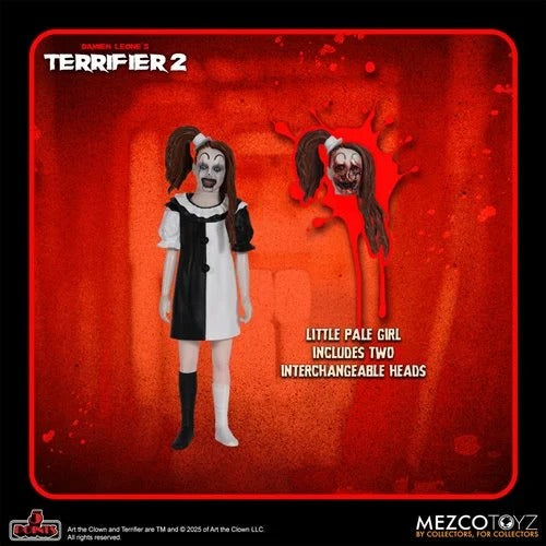 Mezco Toyz Terrifier 2 - 5 Points Action Figures - Art the Clown  or Little Pale Girl