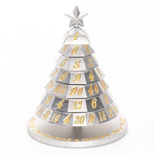 Aluminum Christmas Tree 7 Dice Set - Choose a color - by Hymgho | Buy at ToyShnip