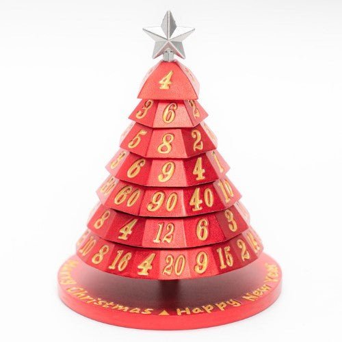 Aluminum Christmas Tree 7 Dice Set - Choose a color - by Hymgho | Buy at ToyShnip