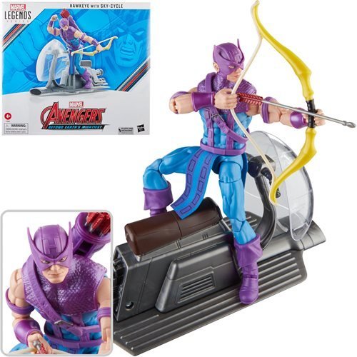 Avengers 60th Anniversary Marvel Legends Hawkeye with Sky-Cycle 6 Inch Action Figure - by Hasbro | Buy at ToyShnip