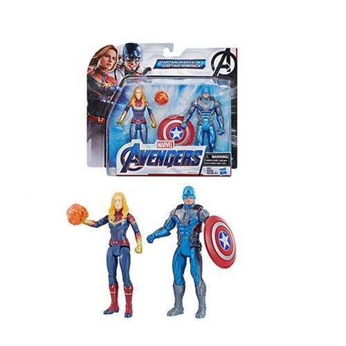 Avengers: Endgame Team 6-Inch Action Figure Packs - Captain Marvel & Captain America - by Hasbro | Buy at ToyShnip