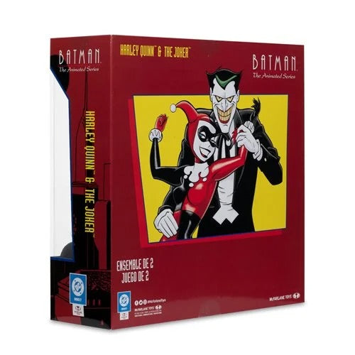 DC Direct Batman Animated Harley Quinn and The Joker Mad Love 6-Inch Action Figure 2-Pack & Comic - Gold Label Exclusive