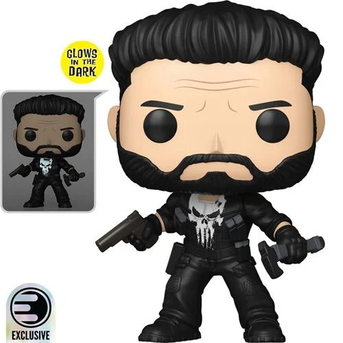 Funko Pop! 1635 - The Punisher: One Last Kill - Punisher Glow-in-the-Dark Vinyl Figure - Entertainment Earth Exclusive