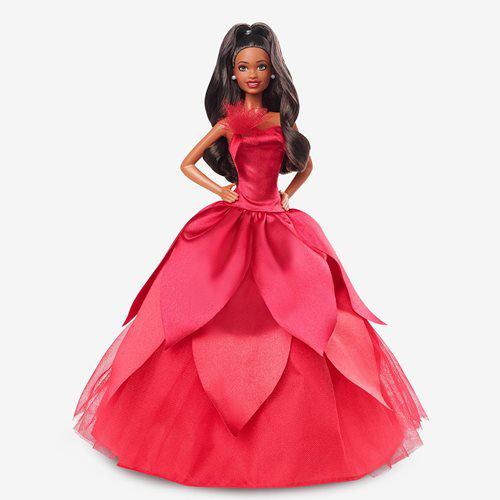 Barbie Holiday Doll 2022 (Dark Brown, Wavy Blonde , Light Brown or Straight Black Hair) - by Mattel | Buy at ToyShnip