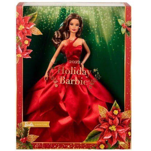 Barbie Holiday Doll 2022 (Dark Brown, Wavy Blonde , Light Brown or Straight Black Hair) - by Mattel | Buy at ToyShnip