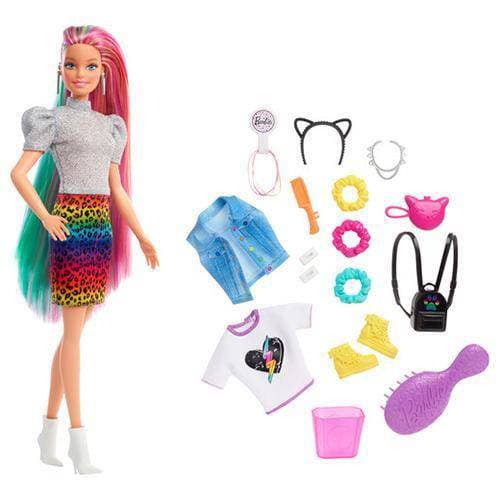 Barbie Leopard Rainbow Hair Doll - by Mattel | Buy at ToyShnip