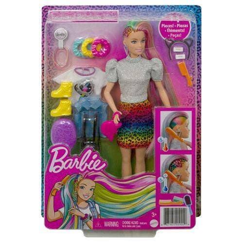 Barbie Leopard Rainbow Hair Doll - by Mattel | Buy at ToyShnip
