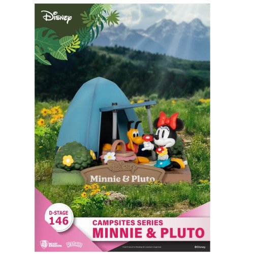 Beast Kingdom Disney DS-146 Campsites Series Minnie & Pluto Staging Statue - by Beast Kingdom | Buy at ToyShnip