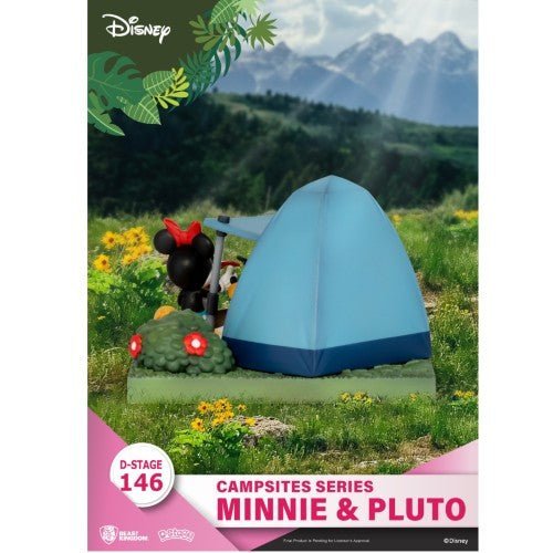 Beast Kingdom Disney DS - 146 Campsites Series Minnie & Pluto Staging Statue - by Beast Kingdom