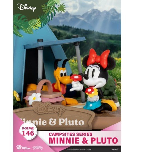 Beast Kingdom Disney DS - 146 Campsites Series Minnie & Pluto Staging Statue - by Beast Kingdom