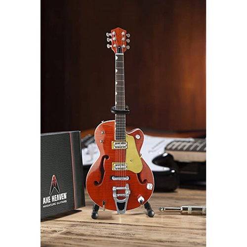 Brian Setzer Nashville Orange Dice Hollow Body Miniature Guitar Replica - by Axe Heaven | Buy at ToyShnip
