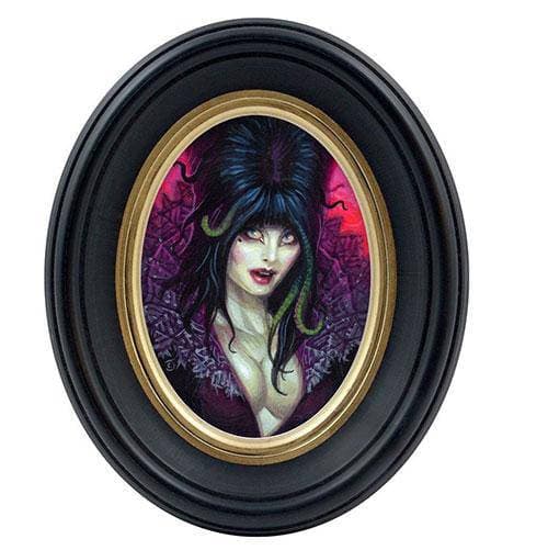 Cameo Creeps Tiny Monster Paintings - Elvira Mistress of the dark - by Chris Seaman Illustration | Buy at ToyShnip