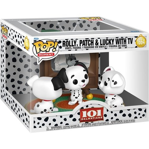 Funko Pop! Moment 1664 - 101 Dalmatians - Rolly, Patch, & Lucky with TV Vinyl Figure
