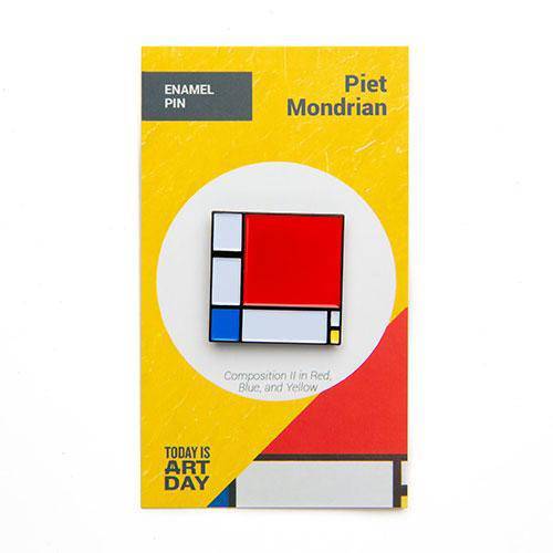 Composition II in Red, Blue, and Yellow Enamel Pin - Today is Art Day - by Today Is Art Day | Buy at ToyShnip