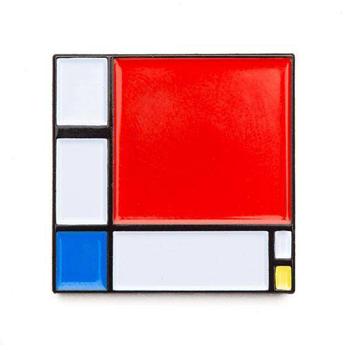 Composition II in Red, Blue, and Yellow Enamel Pin - Today is Art Day - by Today Is Art Day | Buy at ToyShnip