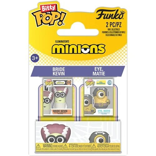 Funko Pop! Bitty Minions Bride Kevin and Eye Matie Mini-Figure 2-Pack