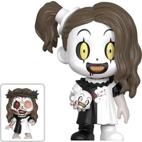 ThrillJoy Pix! Terrifier The Little Pale Girl with Art the Clown Head Vinyl Figure