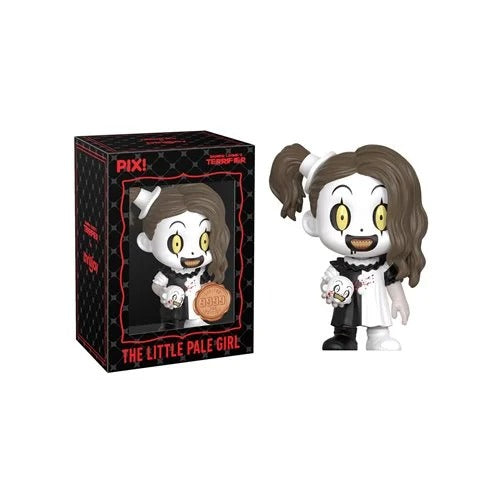 ThrillJoy Pix! Terrifier The Little Pale Girl with Art the Clown Head Vinyl Figure