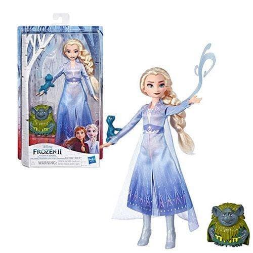 Disney Frozen 2 Elsa Fashion Doll In Travel Outfit with Pabbie and Salamander Figures - by Hasbro | Buy at ToyShnip