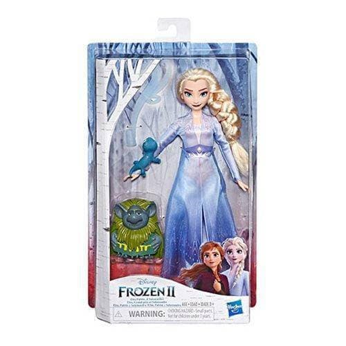 Disney Frozen 2 Elsa Fashion Doll In Travel Outfit with Pabbie and Salamander Figures - by Hasbro | Buy at ToyShnip