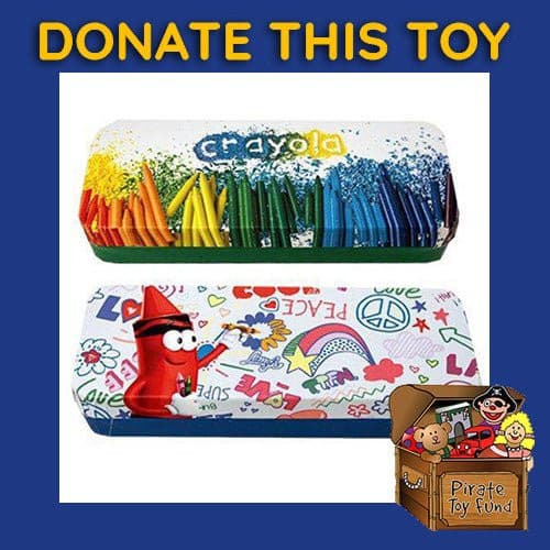 DONATE THIS TOY - Pirate Toy Fund - Crayola Pencil Holder Tin Box - Set of 2 - by Tin Box Company | Buy at ToyShnip