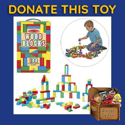 DONATE THIS TOY - Pirate Toy Fund - Melissa & Doug - 100 Wood Blocks Set - by Melissa and Doug | Buy at ToyShnip