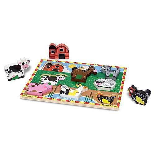 DONATE THIS TOY - Pirate Toy Fund - Melissa & Doug - Farm Chunky Puzzle - by Melissa and Doug | Buy at ToyShnip