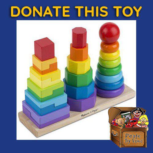 DONATE THIS TOY - Pirate Toy Fund - Melissa & Doug - Geometric Stacker - by Melissa and Doug | Buy at ToyShnip
