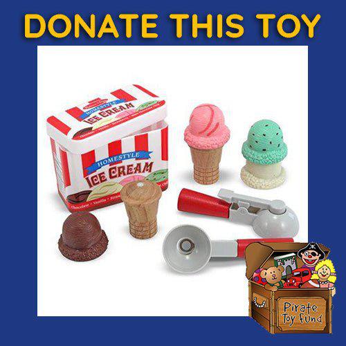 DONATE THIS TOY - Pirate Toy Fund - Melissa & Doug - Scoop and Stack Ice Cream Cone Playset - by Melissa and Doug | Buy at ToyShnip
