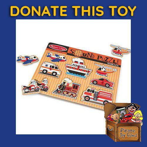 DONATE THIS TOY - Pirate Toy Fund - Melissa & Doug- Vehicles Sound Puzzle - by Melissa and Doug | Buy at ToyShnip