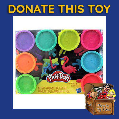 DONATE THIS TOY - Pirate Toy Fund - Play-Doh 8 Pack - Neon - by Hasbro | Buy at ToyShnip