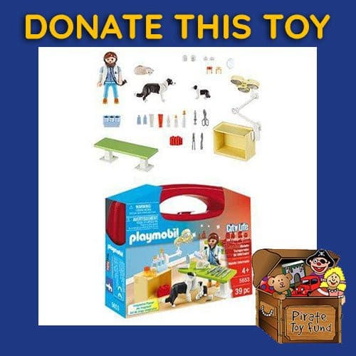 DONATE THIS TOY - Pirate Toy Fund - Playmobil 5653 Vet Visit Carry Case - by Playmobil | Buy at ToyShnip