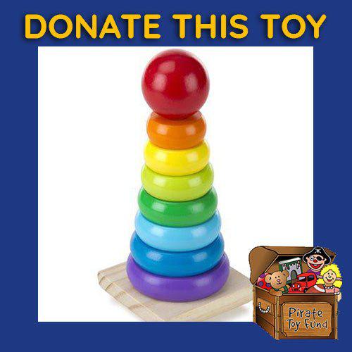 DONATE THIS TOY - Pirate Toy Fund - Rainbow Stacker Wooden Toy - by Melissa and Doug | Buy at ToyShnip