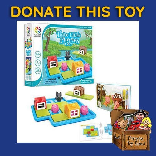 DONATE THIS TOY - Pirate Toy Fund - Three Little Piggies - Deluxe Puzzle Game - by Smart Games | Buy at ToyShnip